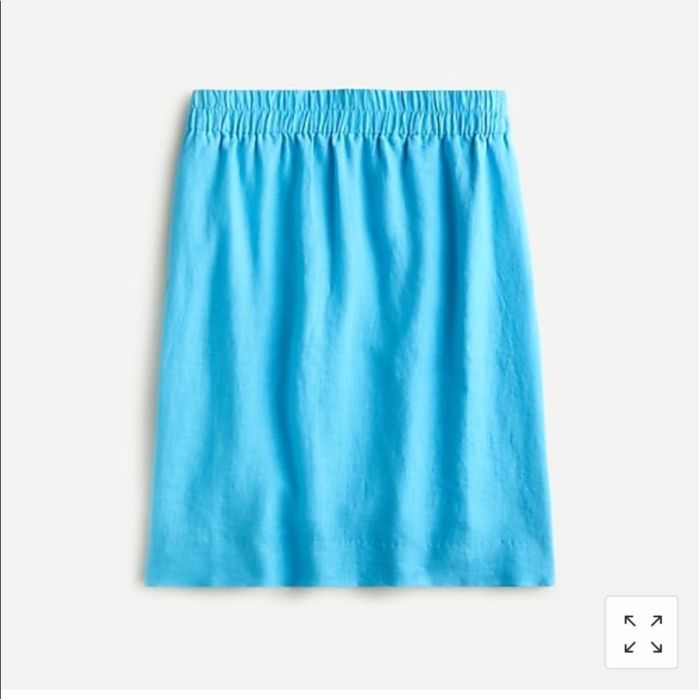 J. Crew pull on blue linen skirt XL